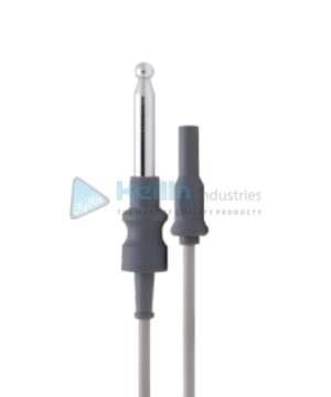 Silicone Monopolar Endoscopic Cable 10’ (3.0 M), Instrument Connector:4mm Female Fitting, Generator Connector: Standard 4mm Banana Plug