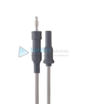 Silicone Diathermy Cable 10’ (3.0 M), Instrument Connector: 4.8mm Female Fitting (Einglish Diathermy) Generator Connector: Standard Bovie 8mm plug