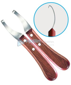 Hoof Knives Right Short-Narrow Curved and Left Short-Narrow Curved Set Of 2 Pieces