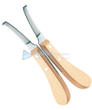 Hoof Knives Right Long-Narrow and Left Long-Narrow Set Of 2 Pieces