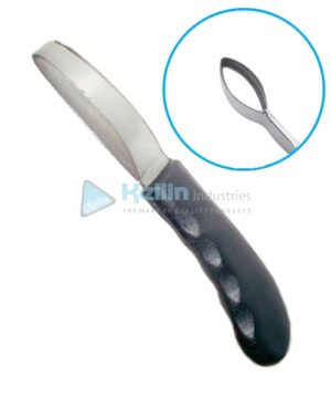 Oval Loop Hoof Knife (Plastic Handle) 14cm/5½" (Small) Length: 2.2cm Width: 1.1cm