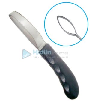 Oval Loop Hoof Knife (Plastic Handle) 14cm/5½" (Medium) Length: 3.7cm Width: 1.6cm