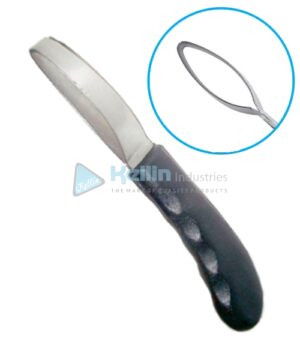 Oval Loop Hoof Knife (Plastic Handle) 14cm/5½" (Large) Length: 4.5cm Width: 2.1cm