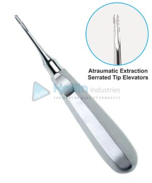 Atraumatic Extraction Serrated Tip Elevators 4mm