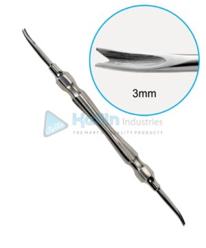 Curved Deciduous Elevators Retained Canine (Double End) 3mm