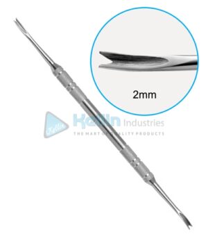 Curved Deciduous Elevators Retained Canine (Double End) 2mm