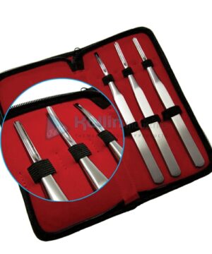 Dental Incisor Set Straight, Up Curved, Down Curved