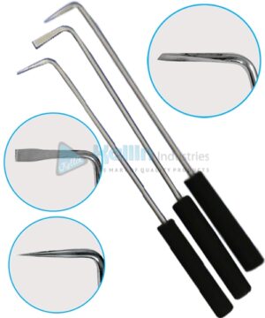 Dental Picks Easy Grip Handles Set of 3 Pieces 17cm/6¾"