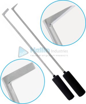 Dental Pick Set Of 2 Pieces 46cm/18" 1- (Anterior Posterior) Short Head Dental Pick Point 3.5cm 2- Lingual Buccal Short Head Dental Pick Point 3.5cm