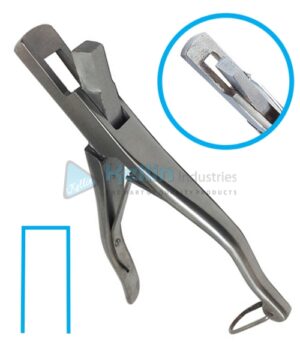 Ear Notcher with Square Shape Notch Stainless Steel 23cm/9"