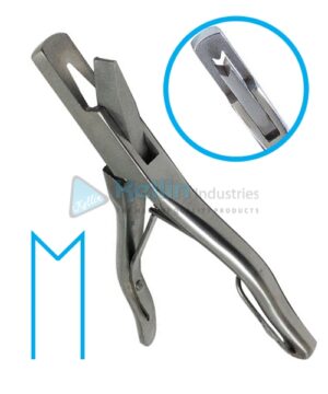 Ear Notcher with M Shape Notch Stainless Steel 15cm/6"